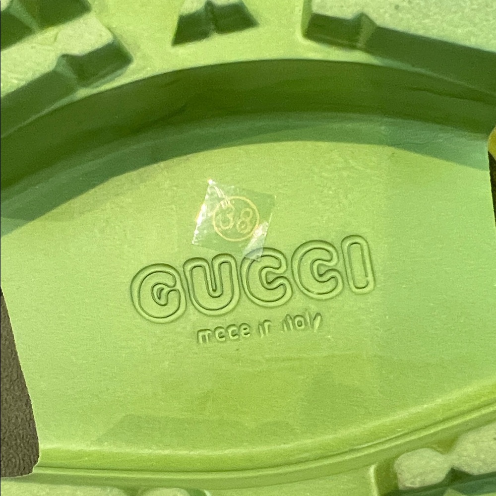 Gucci Lime Green Platform Clogs - image 6